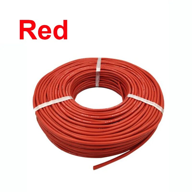 Термостойкий силиконовый провод 18AWG-28AWG красный чёрный, Красный, 28 AWG, 10 м