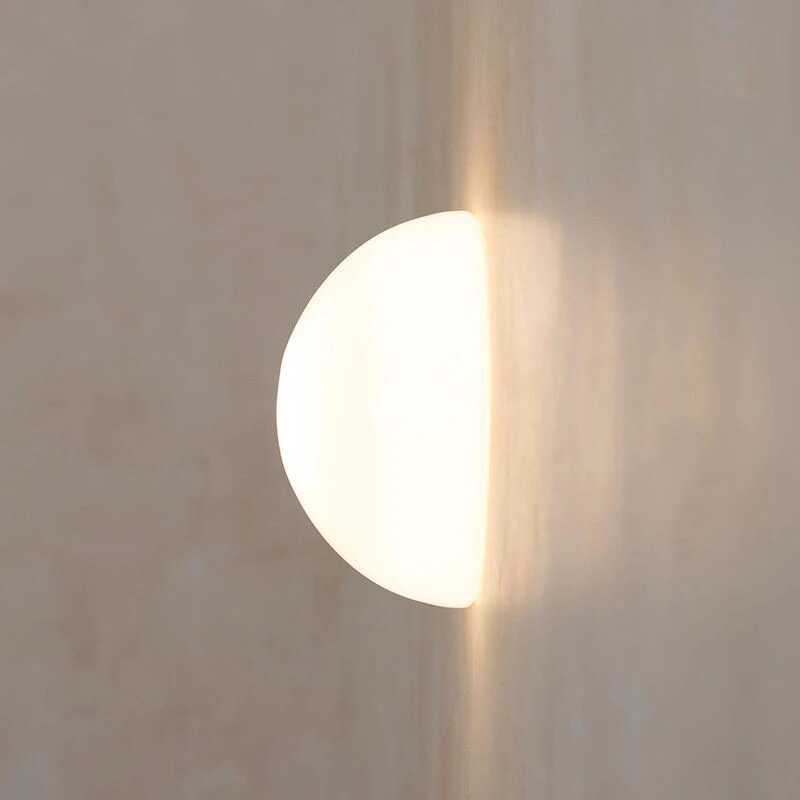 Стеклянный настенный светильник Луна, Dia 15cm, 3 Color Temperature, Glossy Glass