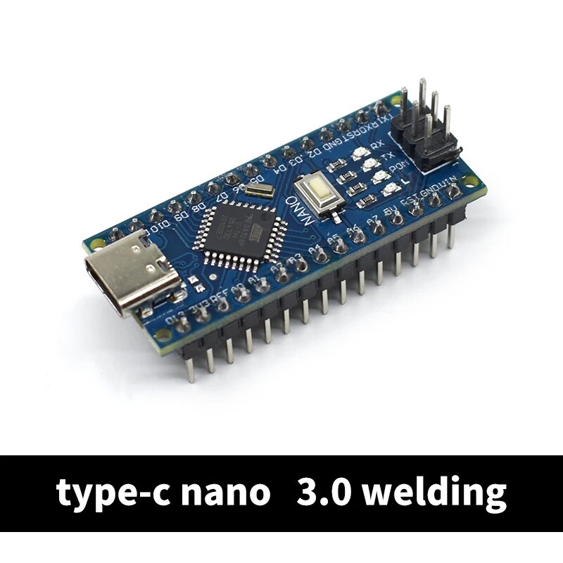 Nano с загрузчиком, совместимым контроллером Nano 3.0 для Arduino CH340, USB-драйвер 16 МГц Nano v3.0 ATMEGA328P/168P Type-C Nano