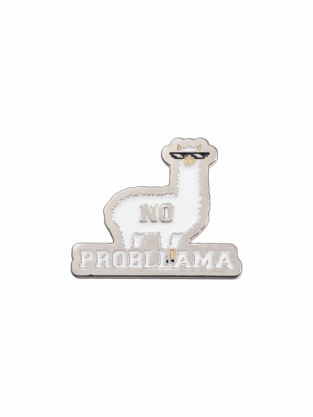 Значок Bag&You металлический с безопасной застежкой "Лама. No probllama"