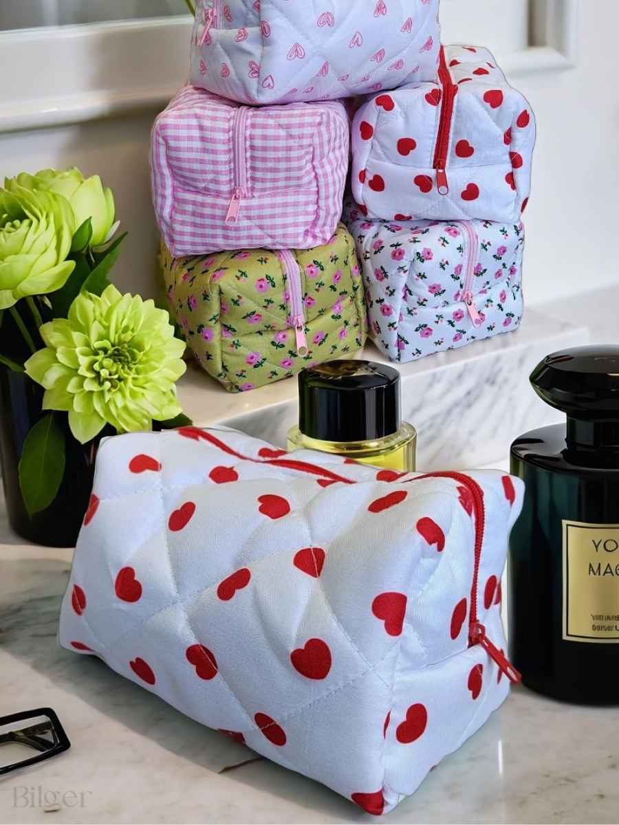 Косметичка Bilger, ширина: 12 см., высота: 10 см., длина: 17 см., , белый, красный — фото 1