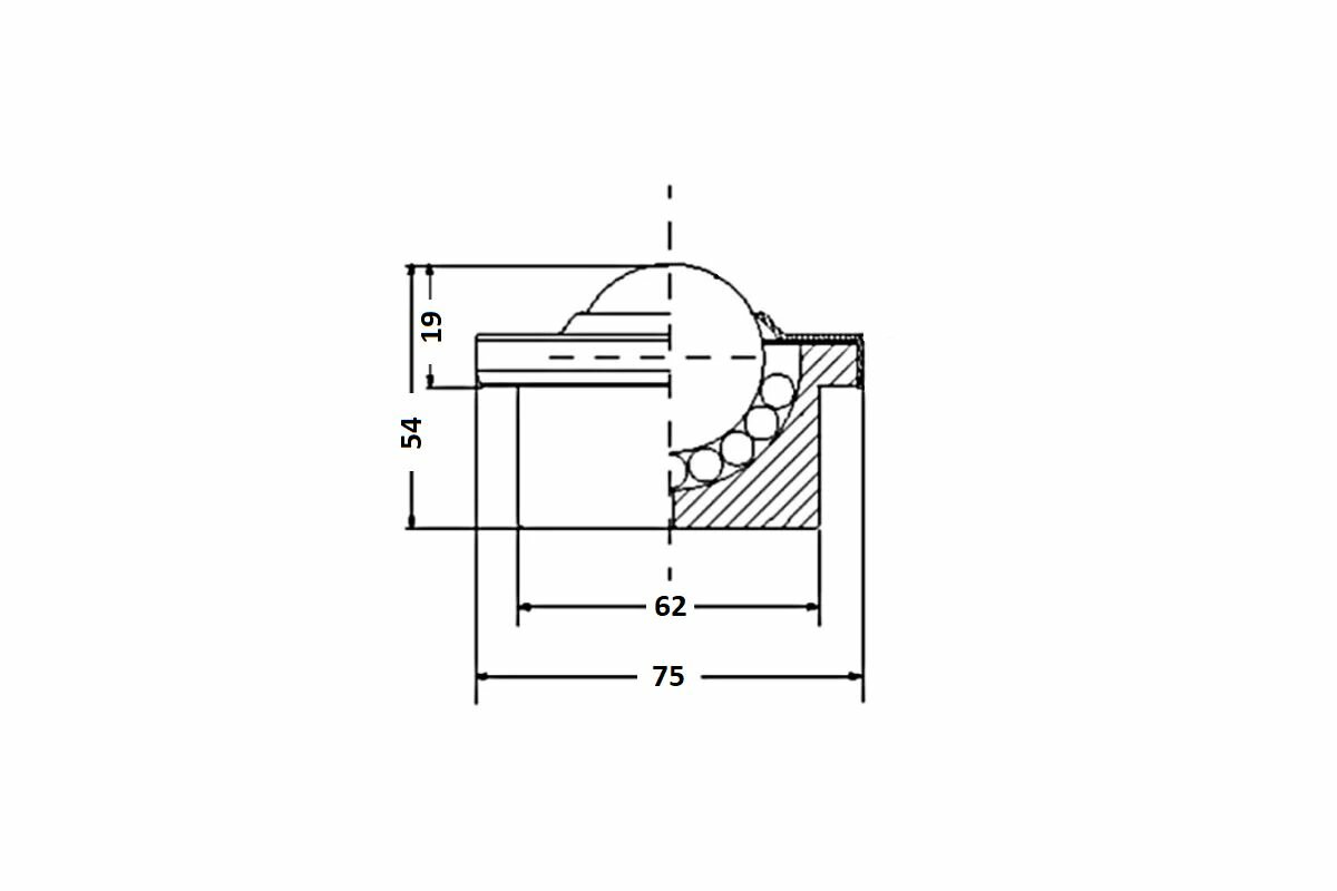 Шариковая опора SP60 BS/CS ZHLRU — фото 1