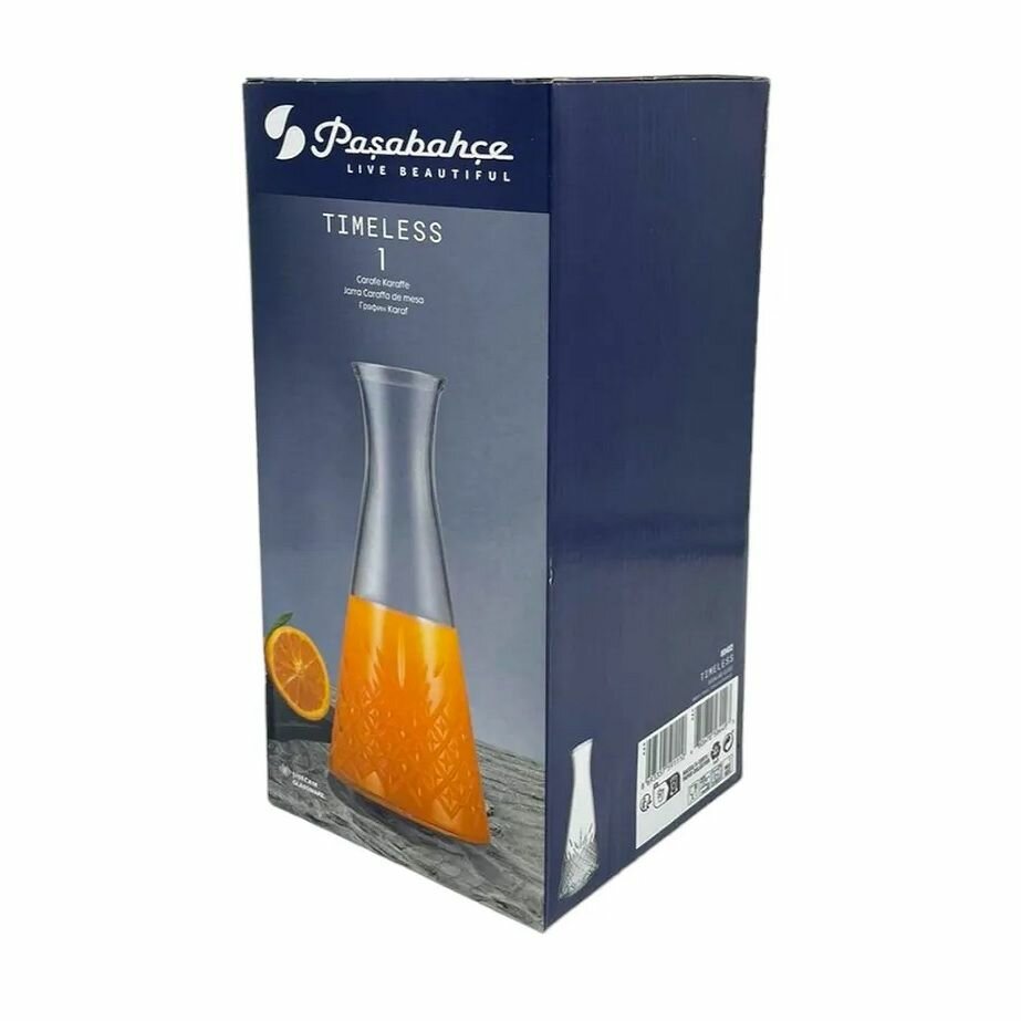Декантер Pasabahce "TIMELESS", стекло, 940 мл, прозрачный, универсальный, 1 шт — фото 1