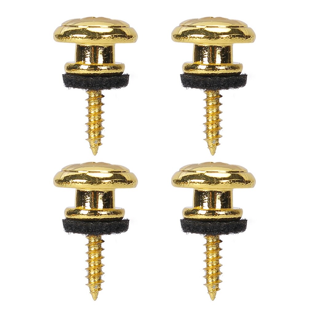 4 Pcs Guitar Strap Locks Metal Buttons Lock End Pins Durable