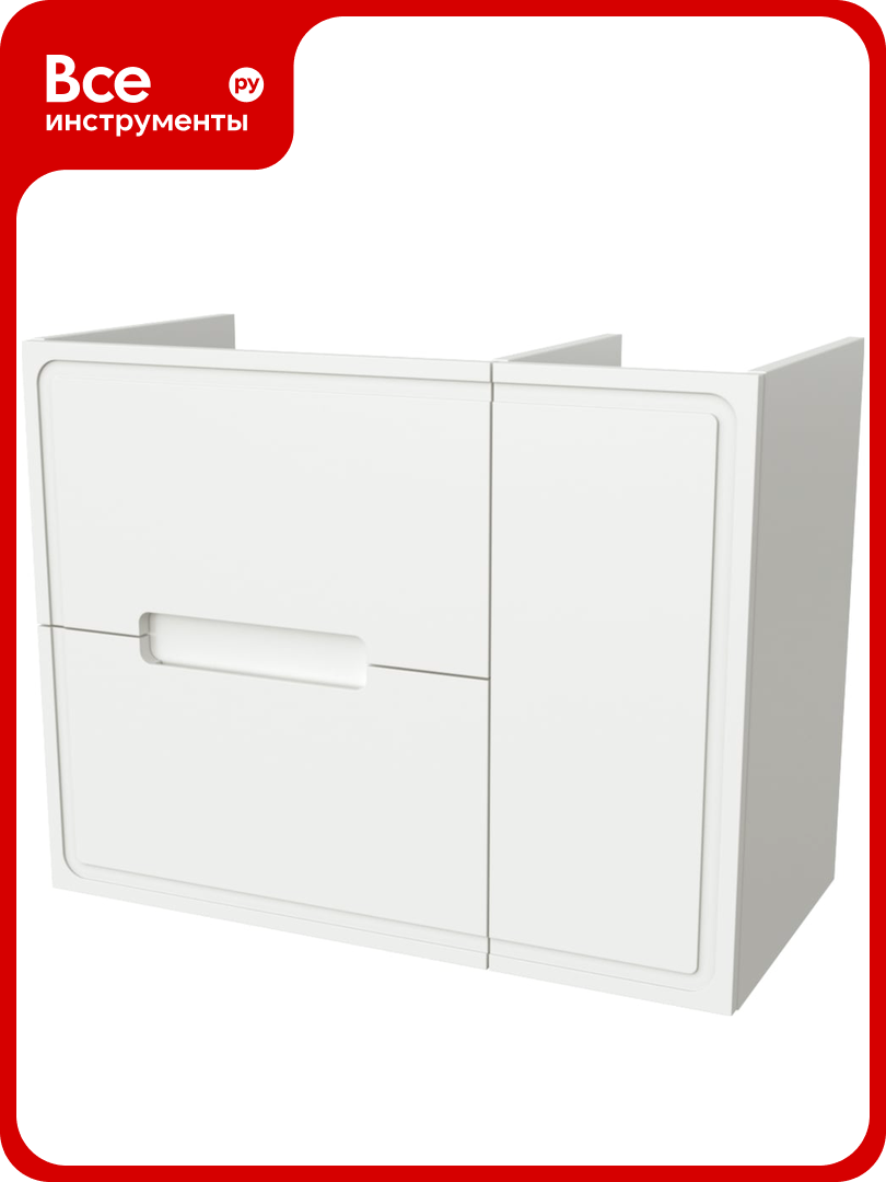 Тумба напольно-подвесная Taliente Olejo 90 см белый глянец левое исполнение под раковину Barselona без ножек TA-MBO-90PR(L)-blanco