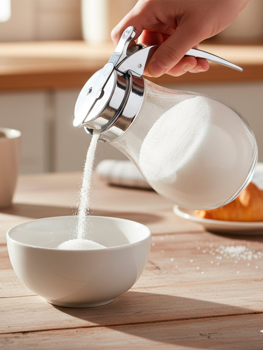 Сахарница, Ёмкость для сахара, Соус, масло, размером 11 х 7 см 100 мл