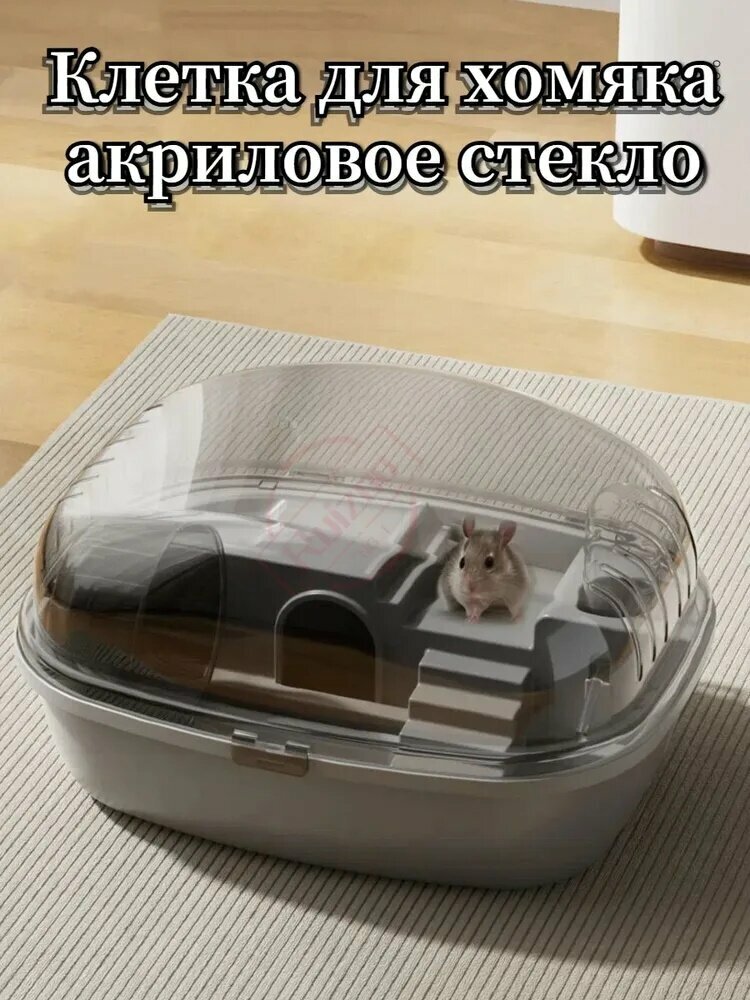 Клетка для хомяка, Панорамная прозрачная клетка для хомяков, навесная кормушка и полочка для клетки грызунов и мелких