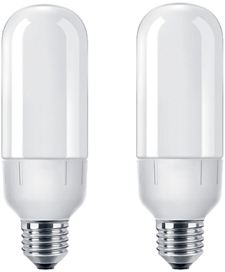 Лампочка Philips Exterieur Outdoor 10yr 16w 827 E27 энергосберегающая, теплый белый свет / 2 штуки