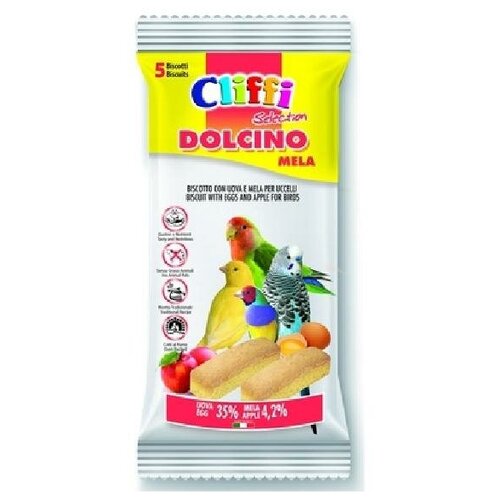 cliffi италия cliffi италия лакомства для птиц яичный бисквит с яблоком 35 г Cliffi (Италия) Лакомства для Птиц: яичный бисквит с яблоком (Dolcino alla Mela) ACOA402 | Dolcino alla Mela 0,035 кг 40348 (2 шт)