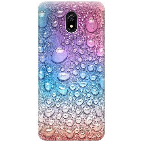 фото Ультратонкий силиконовый чехол-накладка для xiaomi redmi 8a с принтом "множество капель" gosso