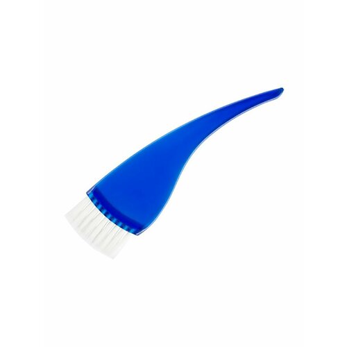 Кисть для окрашивания волос с белым ворсом, фигурная, широкая (02 Синяя), Irisk professional, 4680379135938
