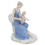 Фигурка декоративная Мама с ребенком, L28 W13 H24 см - изображение