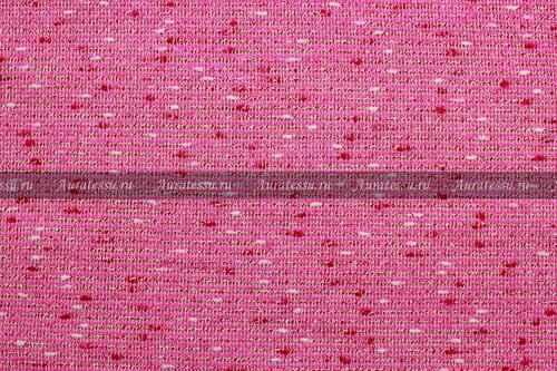 Ткань Chanel костюмно плательная ярко-розового цвета с буклированными белыми и красными нитями и блеском, ш140см, 0,5 м