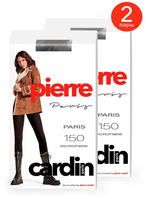 Колготки  Pierre Cardin Paris, 150 den, матовые, 2 шт., размер 4, серый