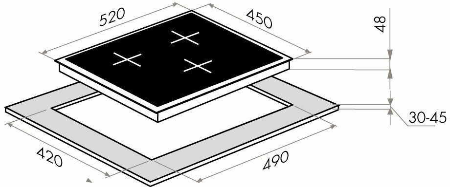 Встраиваемая индукционная панель независимая Maunfeld - фото №12