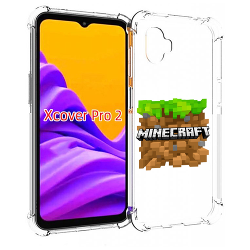 Чехол MyPads Minecraft-2 для Samsung Galaxy Xcover Pro 2 задняя-панель-накладка-бампер