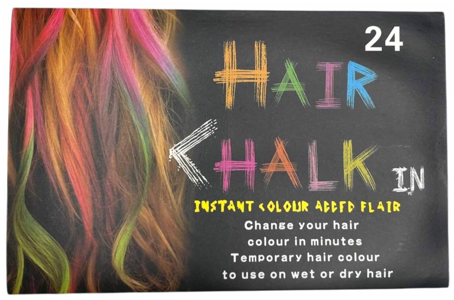 Мелки для волос Hair chalk Разноцветные, 24 цвета Для мгновенного окрашивания
