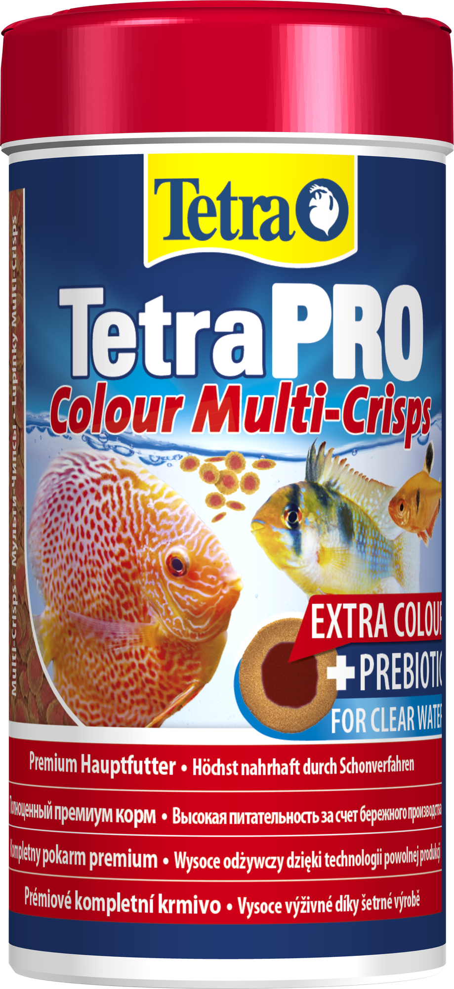 Корм Tetra TetraPRO Colour Multi-Crisps 250 мл, чипсы премиум для усиления окраски всех видов тропических рыб - фотография № 1