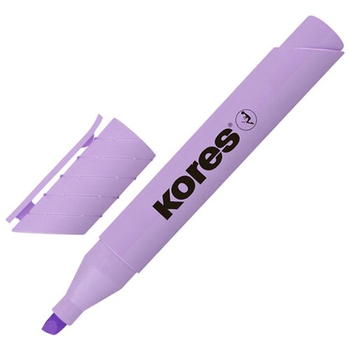 Маркер текстовыделитель Kores High Liner Plus Pastel на водной осн, фиол 36031