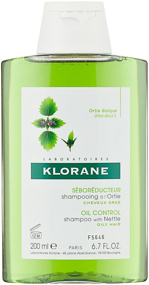 Klorane шампунь Oil Control Shampoo with nettle, 200 мл