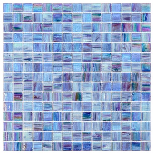 Мозаика одноцветная чип 20 стекло Alma PN642 синий квадрат глянцевый перламутр