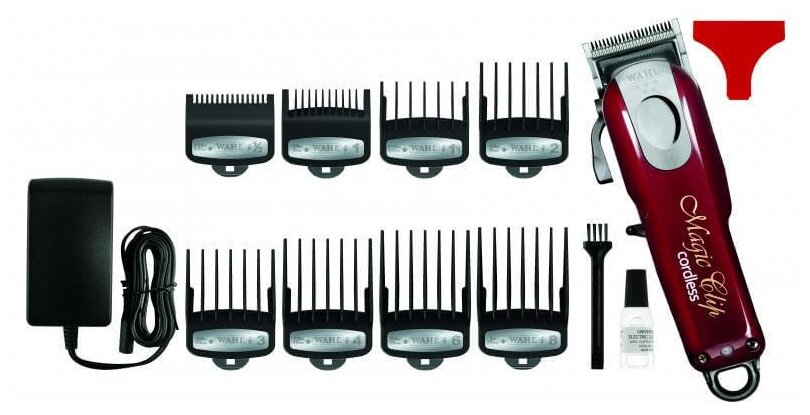 Машинка для стрижки Wahl 8148-2316H Magic Clip Cordless 5Stars, бордовый - фотография № 10