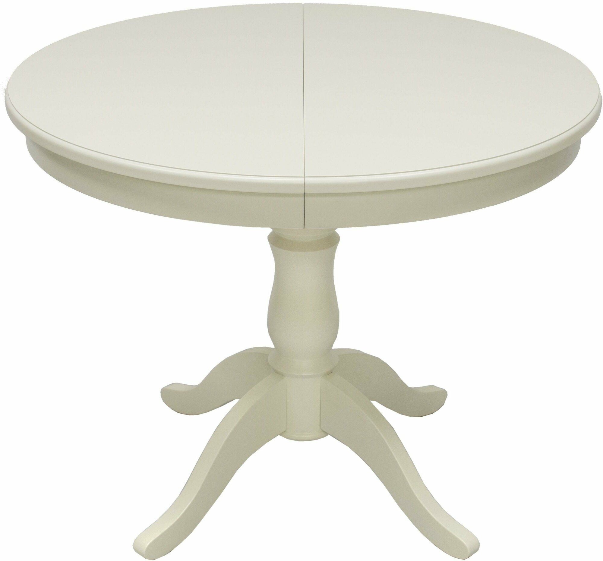 Стол раздвижной Leset Луизиана 1Р Слоновая кость Размеры: Высота 750мм Глубина 900мм Ширина 900мм