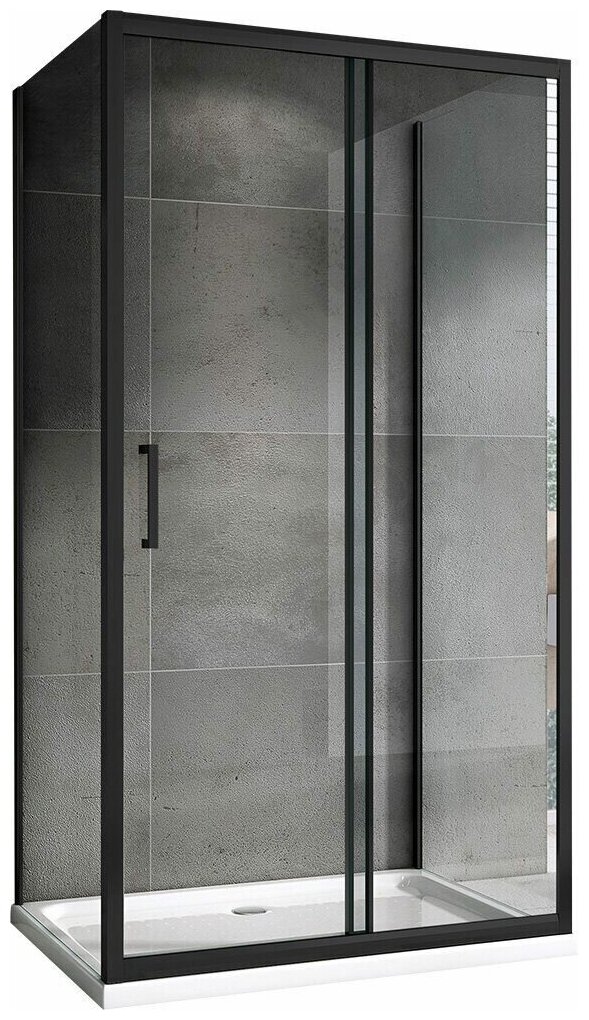 Душевой уголок ABBER Schwarzer Diamant AG30100B-S100B-S100B 100x100