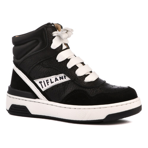 Ботинки Tiflani, демисезонные, натуральная кожа, на молнии, размер 28, черный