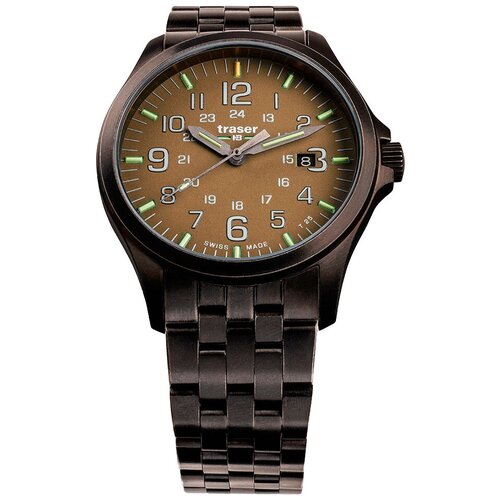 фото Часы traser p67 officer pro gunmetal khaki, стальной браслет