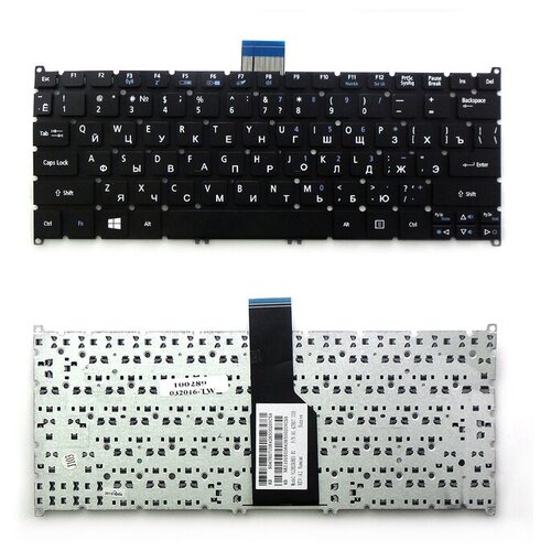 Клавиатура для ноутбука Acer Aspire S3 S5 S3-391 S3-951 S5-391 Series Г-образный Enter Черная без рамки 9ZN7WPW20R 904BT07A0R 1070₽