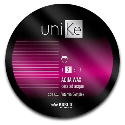 Brelil Professional Воск UNIKE Styling Aqua Wax, средняя фиксация, 100 мл