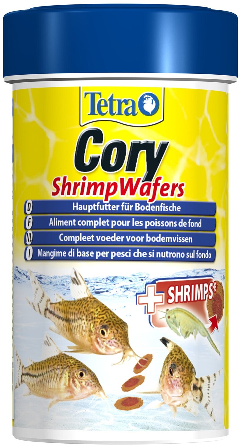 TetraCory Shrimp Wafers корм-пластинки с добавлением креветок для сомиков-коридорасов 100 мл - фотография № 6