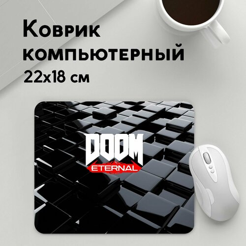 Коврик для мышки прямоугольный 220x180x3мм / Геймерам / Doom Blocks