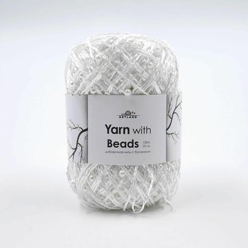 Добавочная нить с бусинами 20 полиэстер 25г 100м