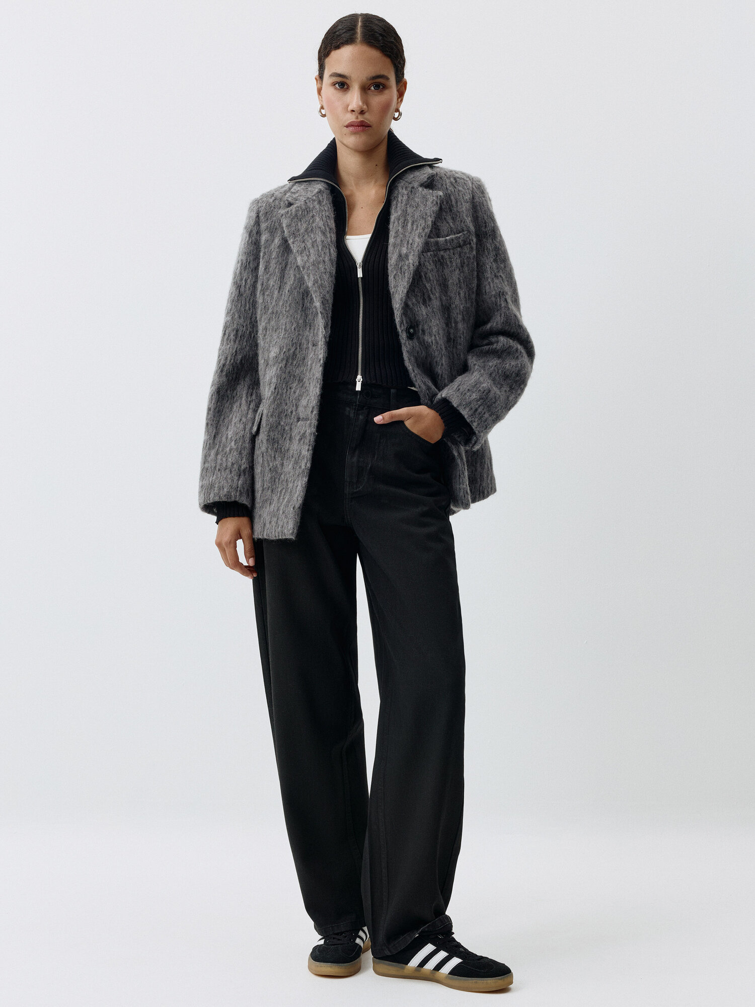 Джинсы багги Sela, размер L INT, темно-серый деним — фото 1