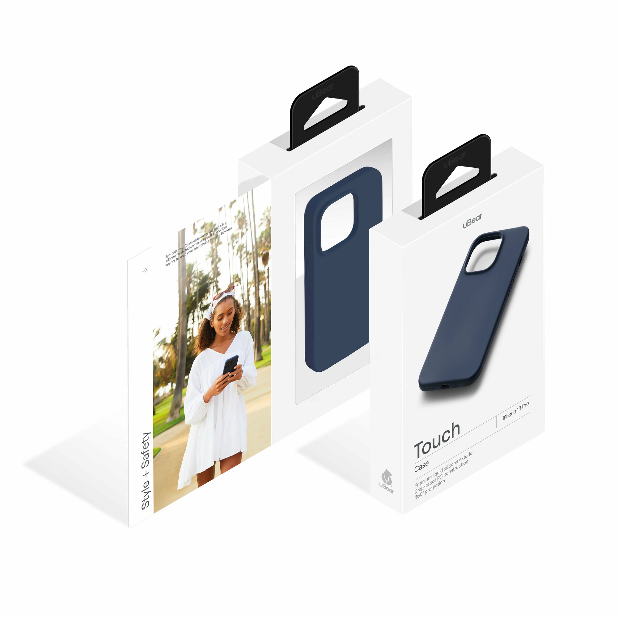 Чехол uBear Touch Case (Liquid silicone) для iPhone 13 Pro, синий