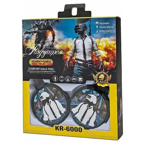 Беспроводные наушники для детей Stereo Sound KR-6000 Play Games Pubg Черный 255000₽
