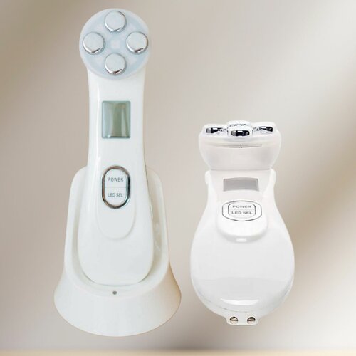 Массажер для лица, RF  & EMS Beauty Instrument, миостимулятор, микротоки для лица аппарат, светотерапия, ems RF-лифтинг, мезотерапия, подарок