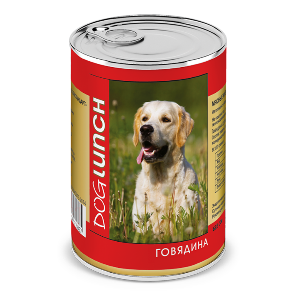 Dog Lunch консервы для собак Говядина в желе 410г