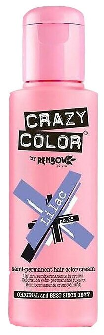 Crazy Color Краситель прямого действия Semi-Permanent Hair Color Cream, 55 lilac, 100 мл