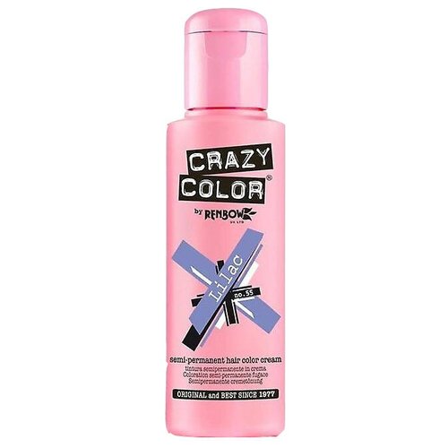 crazy color краситель прямого действия semi permanent hair color cream 75 ice mauve 100 мл Crazy Color Краситель прямого действия Semi-Permanent Hair Color Cream, 55 lilac, 100 мл