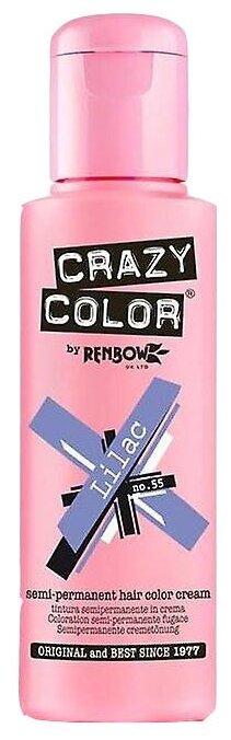 CRAZY COLOR Яркая краска, пигмент прямого действия, лиловый/55, 100 мл