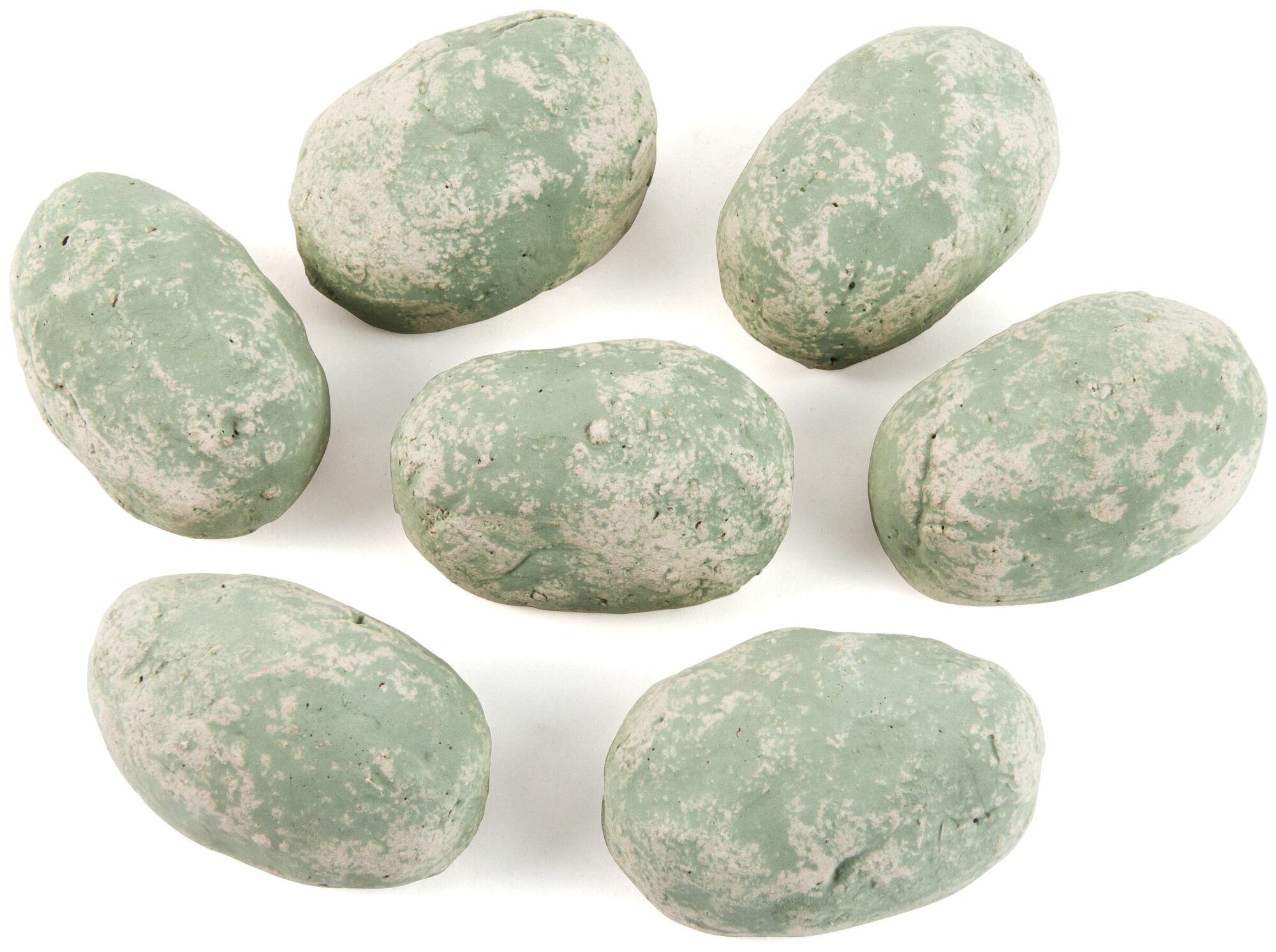 Набор Bioteplo из 7 зеленых камней для биокаминов