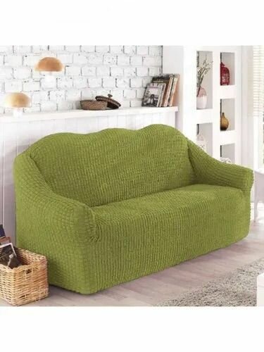 Чехол на диван трехместный без оборки на резинке универсальный с подлокотниками накидка дивандек на диван
