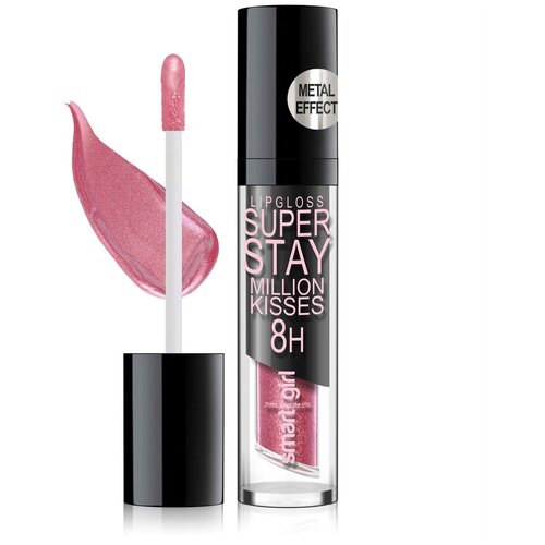 BelorDesign Суперстойкий блеск для губ Smart Girl Super Stay Million Kisses Metal Effect, 223 розовый нюд