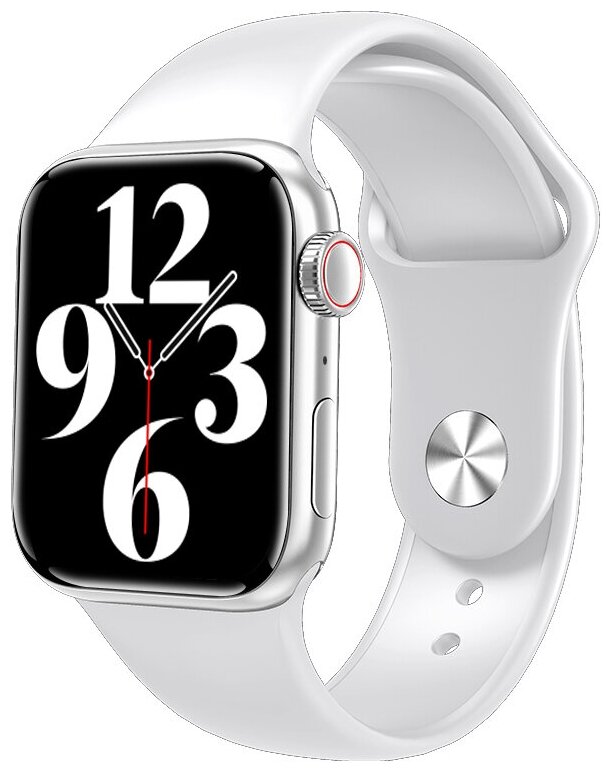 Умные смарт-часы Smart Watch HW22 Plus/Экран 1,75 дюйма/Беспроводная зарядка/Активное боковое колесико и кнопка (Белый)