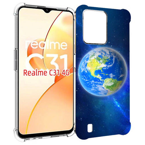 Чехол MyPads Планета-Земля для OPPO Realme C31 задняя-панель-накладка-бампер чехол mypads планета сатурн для oppo realme c31 задняя панель накладка бампер