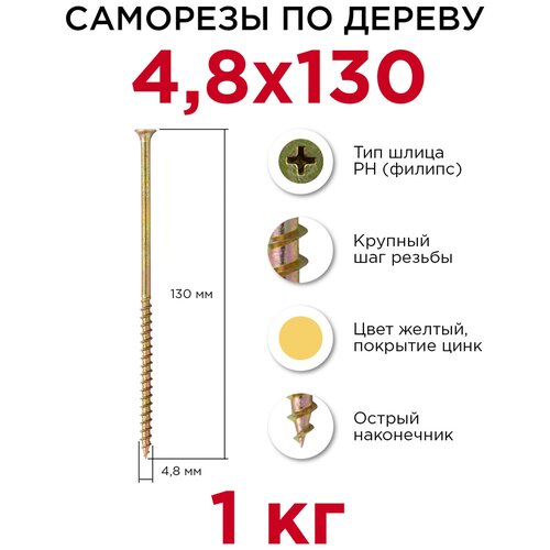 Саморезы Профикреп 4,8 x 130 мм, 1 кг