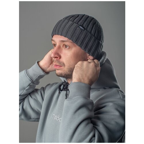 Шапка серая Beanie Antisocial